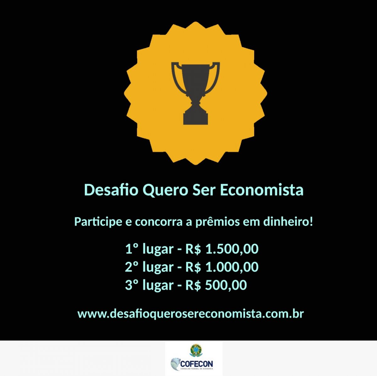 Desafio Quero Ser Economista terá premiação de até R$ 1,5 mil - Corecon/SC