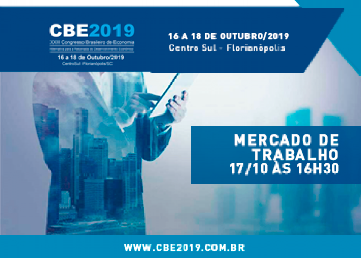Mercado de trabalho será discutido durante o 23º Congresso Brasileiro de Economia - Corecon/SC