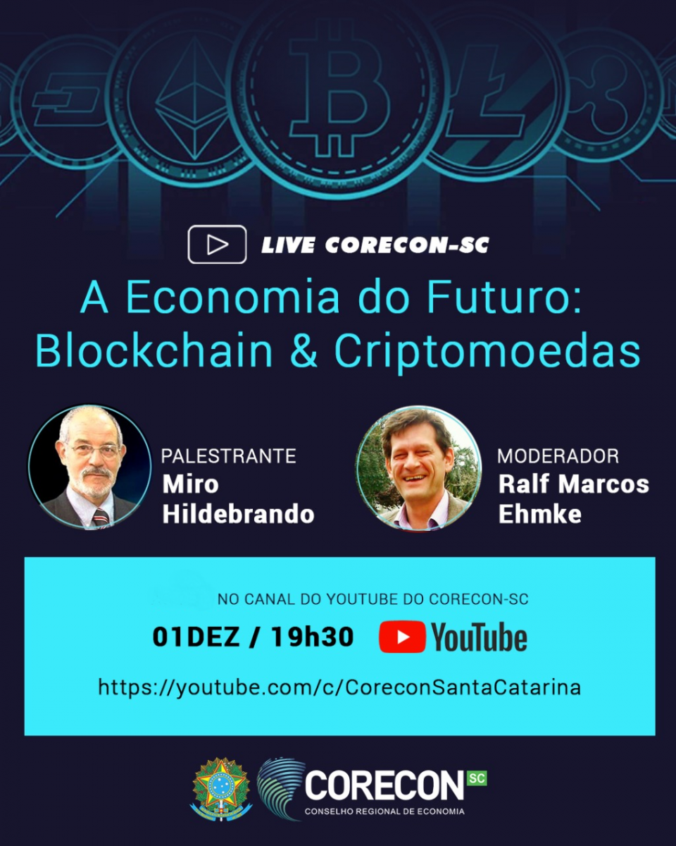 Corecon promove no dia 1º uma live sobre a economia do futuro - Corecon/SC