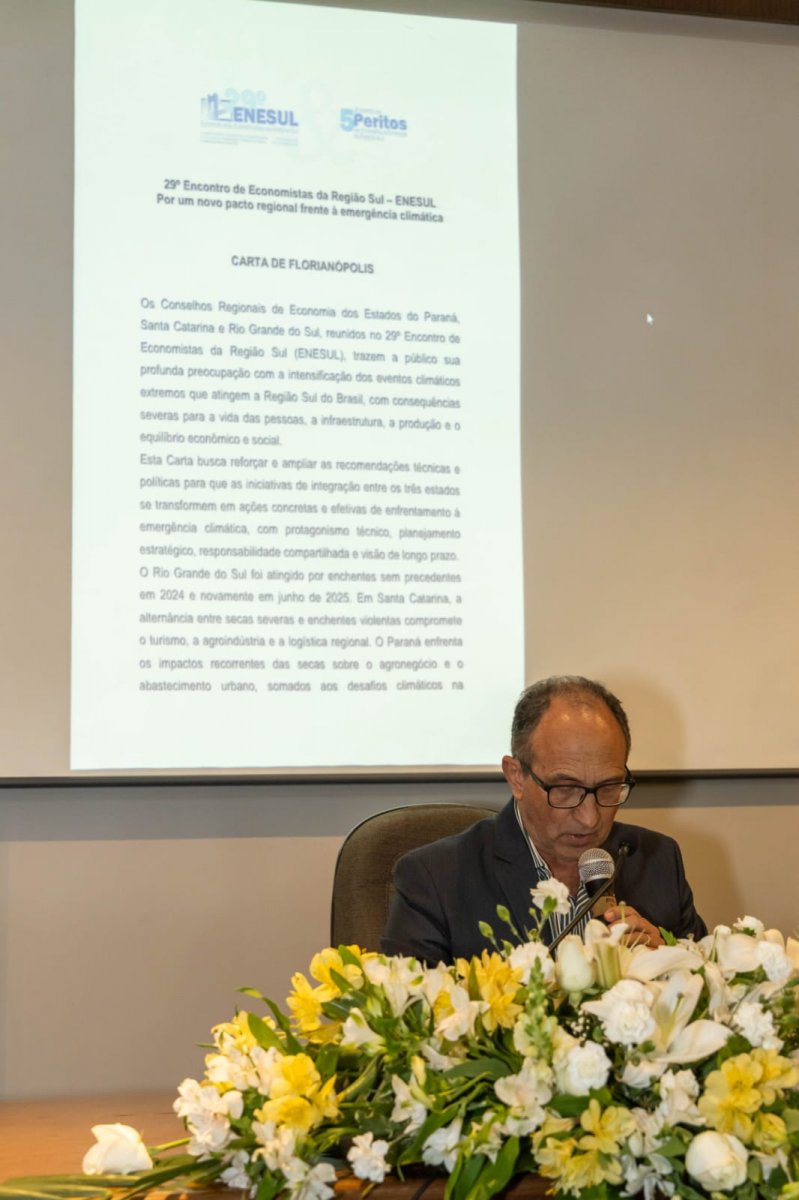 Carta de Florianópolis encerra 29º ENESUL com compromissos para um Sul mais sustentável - Corecon/SC