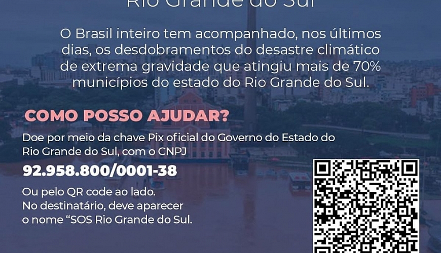 Corecon-SC apoia campanha de doações ao Rio Grande do Sul
