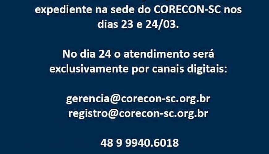 Comunicado - Corecon/SC