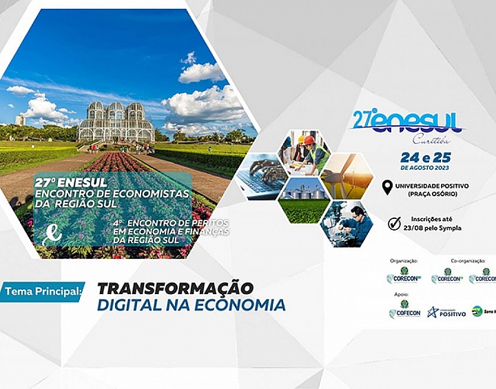 Economistas estarão reunidos no 27º ENESUL em Curitiba - Corecon/SC