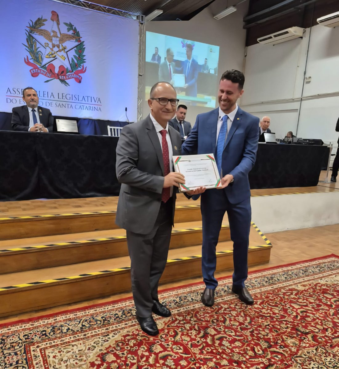 Corecon-SC é homenageado pela ALESC em Joinville - Corecon/SC